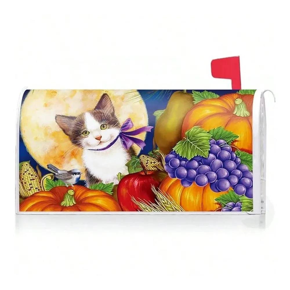 

Fall Harvest Sunflower Pumpkin Cute Mailbox Cover With Magnetic Strip Autumn Thanksgiving Mailbox Wraps Post Letter Box Cover S