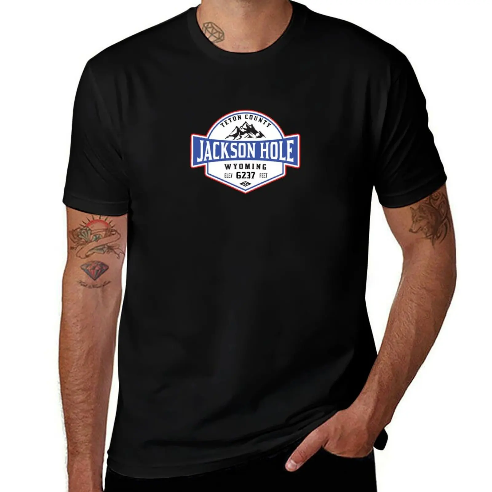 

JACKSON HOLE WYOMING Mountain Skiing Ski Snowboard Snowboarding T-Shirt Lightweight Running T-Shirt