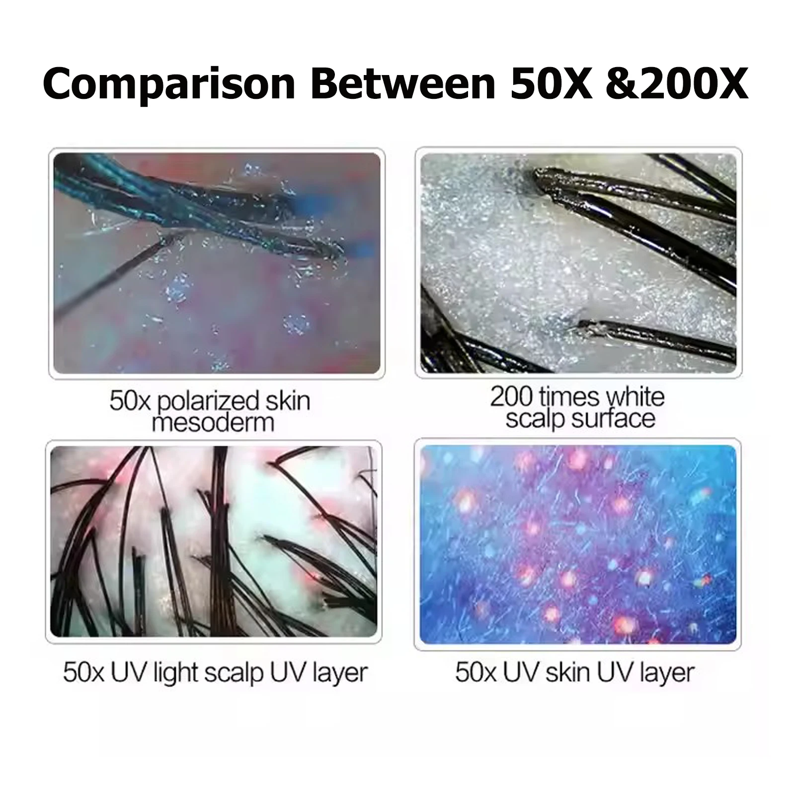 2025 NEUE HD Digital Haut Analysator Professionelle Haar Kopfhaut Kamera Detektor Haarfollikel Öl Feuchtigkeit Test Gerät 10 zoll 50/200X