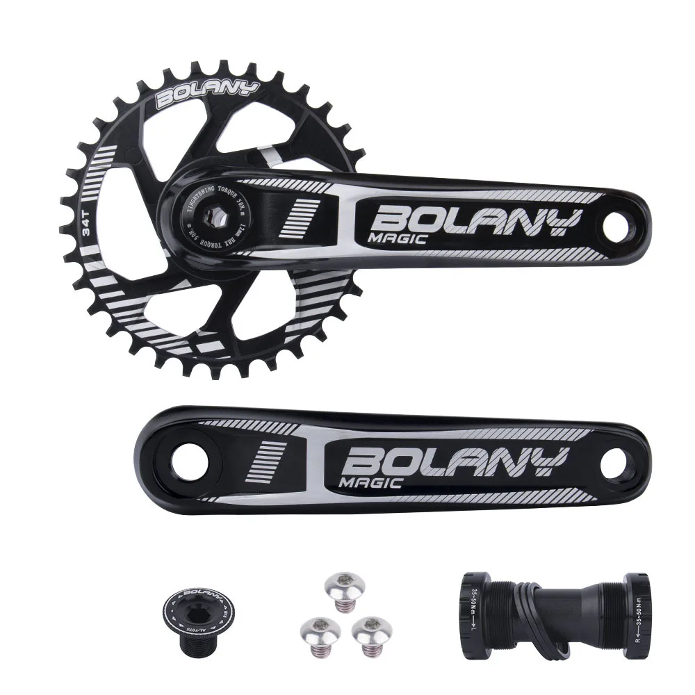 bolany mountain bike crankset 34/36T 170mm  Aluminum Alloy Direct Mount Wear Resistant Single Disc Sprocket Bicycle Parts