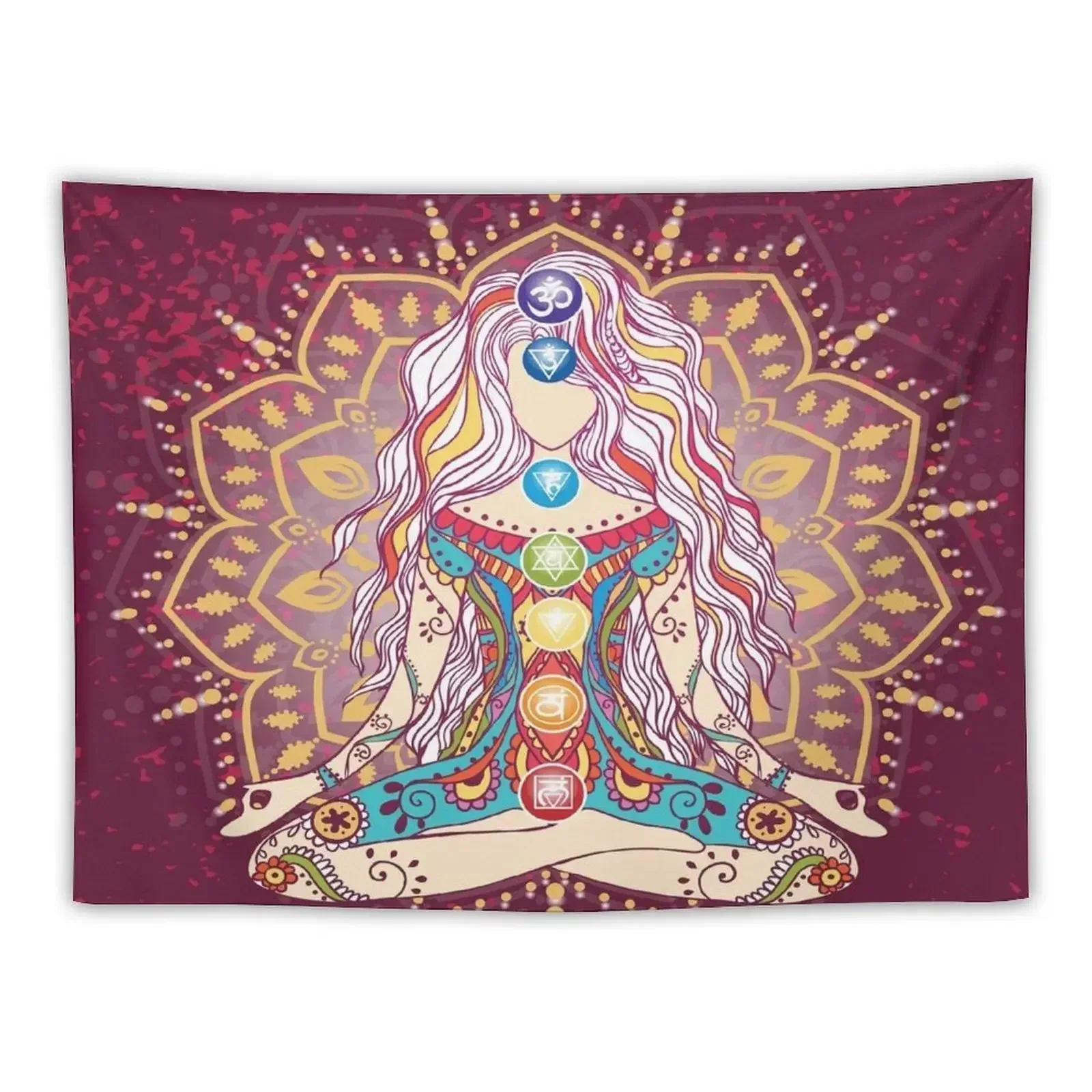 Balanced Chakras 1 Tapestry Decoration Room Room Decor Korean Style Carpet Wall Decoration Wall Tapestry