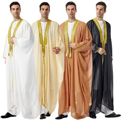 Abaya turchia arabo Islam Djellaba Homme Robe Musulmane Hombre Ramadan Abaya per abiti da preghiera uomo Kebaya aperto Kimono musulmano