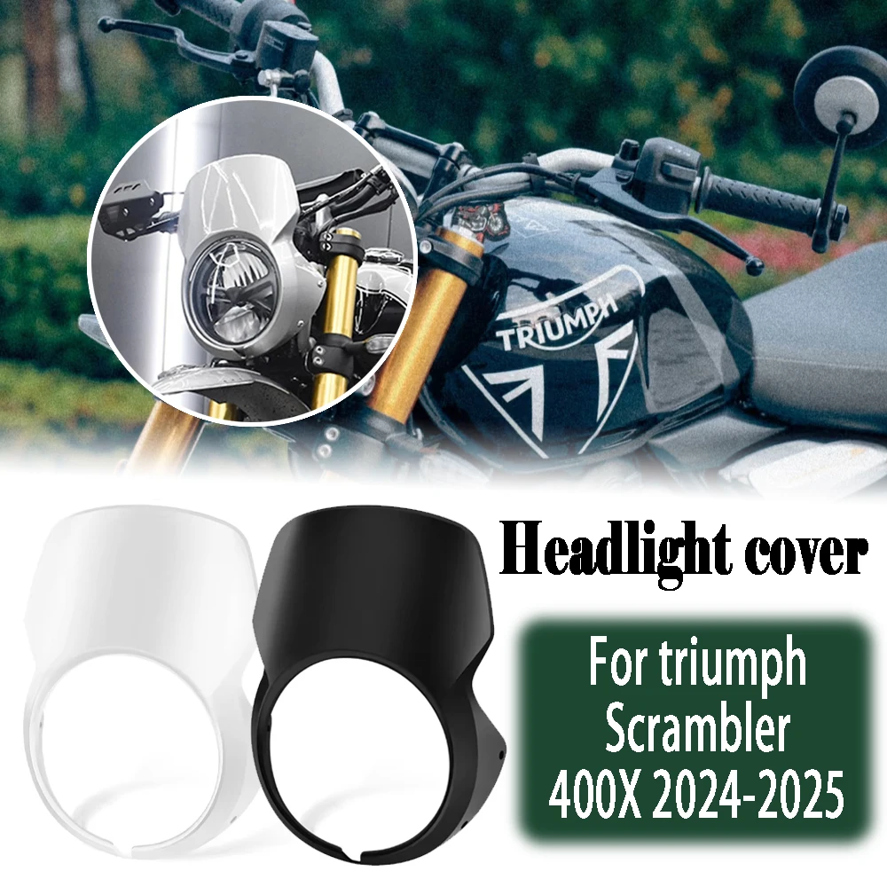 

Fo Triumph Scrambler 400X 2024 2025 Windshield protective cover, deflector, spoiler, headlight fairing decorative cover