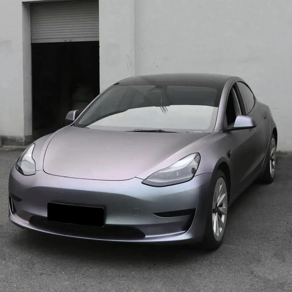 

Car Sticker Diamond Capri Gray&Purple Wrap Vinyl Film Color Change Film PET Bubble Free Decals Car Sticker Interior Exterior