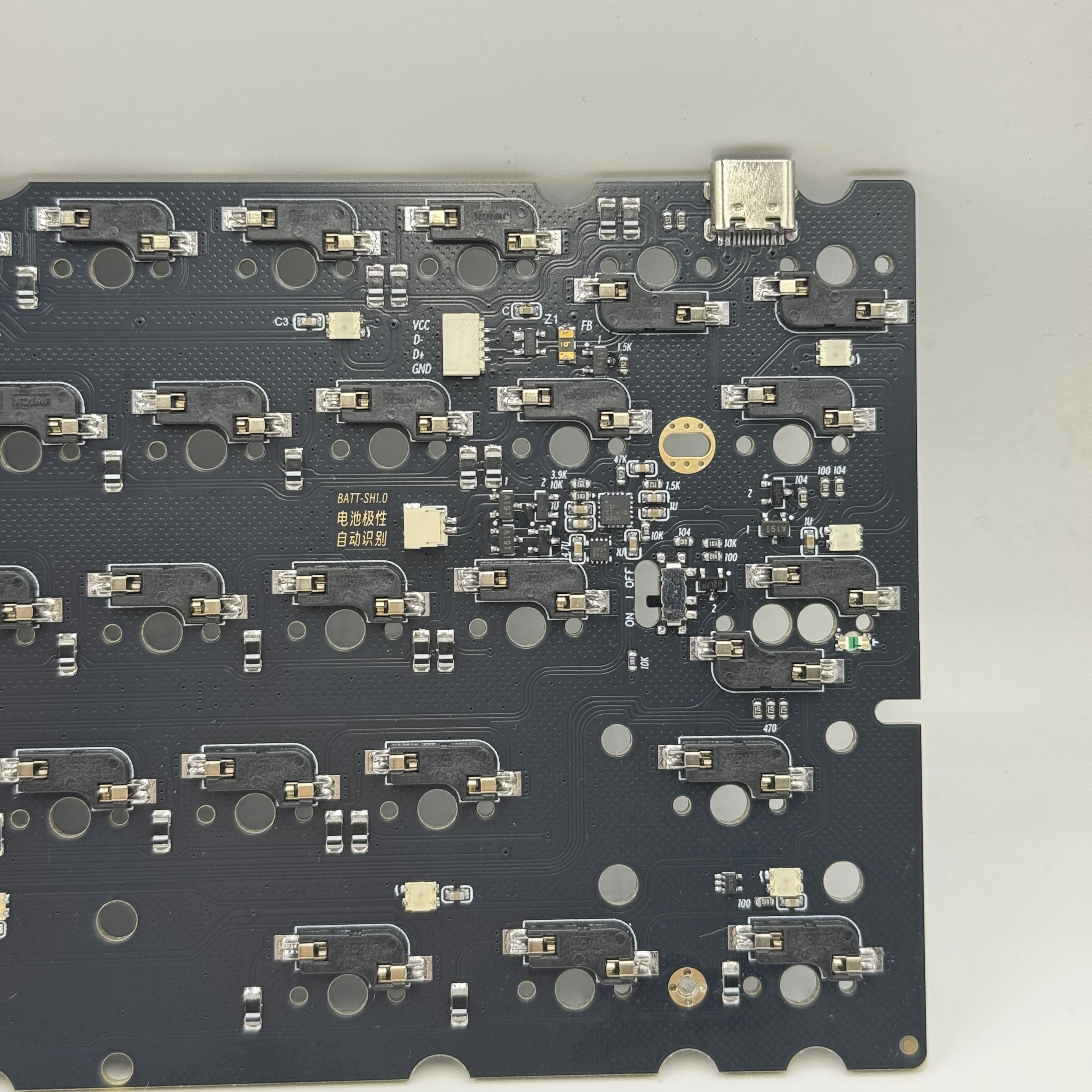 GH60 Keyboard PCB Plate Hot Swap Bluetooth Dual-mode 7U Spacebar ZMK Ergonomic Mechanical Keyboard Accessories No Switch Keycaps