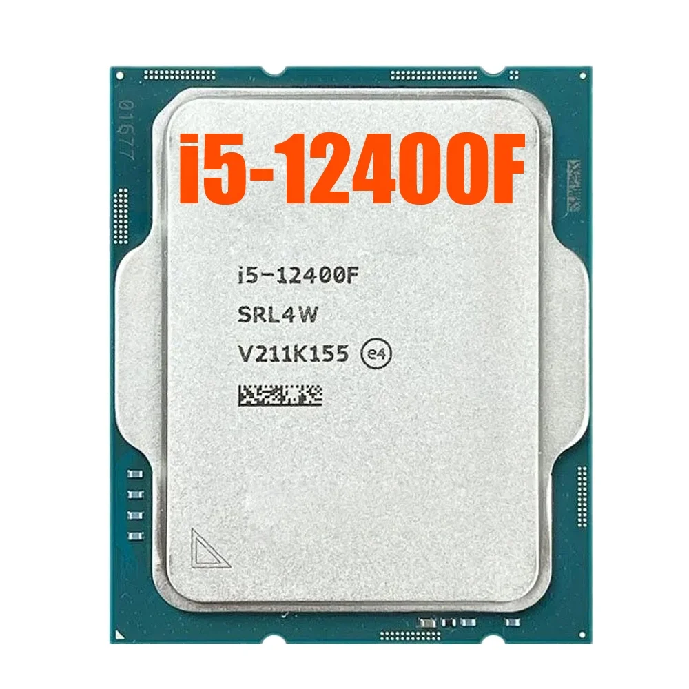 for Inte Core i5-12400F i5 12400F 2.5 GHz 6-Core 12-Thread CPU Processor 10NM L3=18M 65W LGA 1700 without cooler