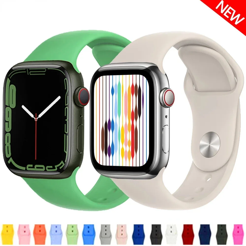 Cinturino in silicone per cinturino Apple Watch Ultra 49mm 45/44/42mm cinturino Iwatch cinturino sportivo in gomma IWatch Series10 9/8/7/3 42/46mm