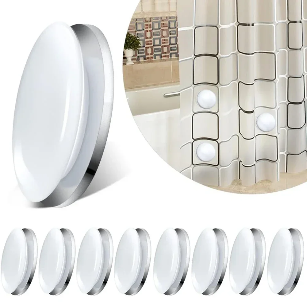 1/8 Pcs Magnetic Shower Curtain Weights Shower Curtain Liner Weights Waterproof Reusable Magnet Bathroom Curtain Clip    New