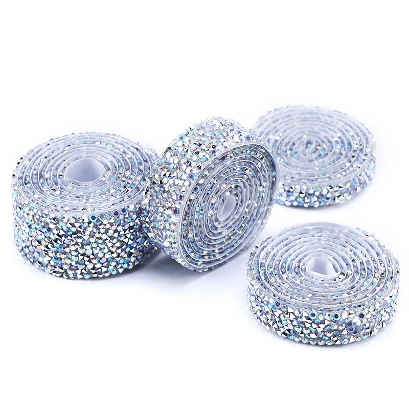 SEWS-1Yard Strass resina Trim Strass nastro decorativo nastro applicatore nastro Strass fatto a mano con applicazioni