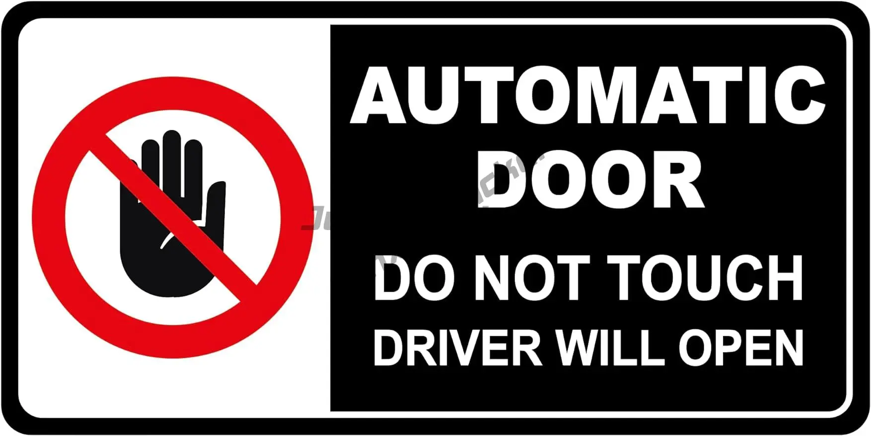 Caution Automatic Door Do Not Touch Stickers Waterproof Removable Stickers Waterproof Decor Reflective Vinyl Decal