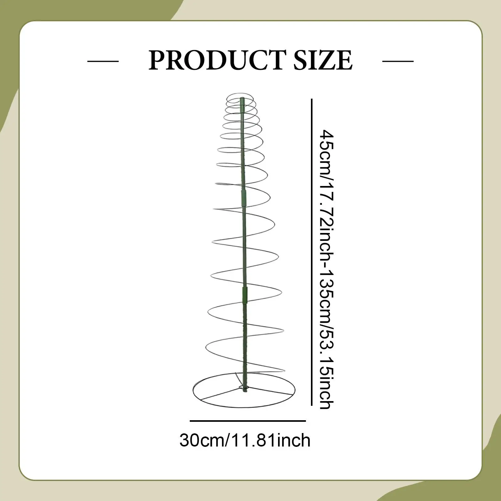 Metal Climbing Plant Grow Cage Spiral Support Stand Frame for Indoor Outdoor Garden Greenery Vines