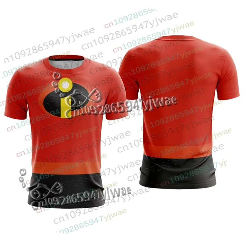 Cartoon The Incredibles Retro Cosplay T-Shirt 3D Schnelltrocknendes Oberteil Film-Fans T-Shirt Streetwear Damen Herren Freizeit-T-Shirt Kleidung – Detail 3