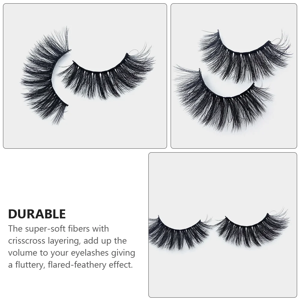 

15Pairs 3D False Eyelashes Natural Looking Volume Lashes Comfortable Fit Long-Lasting Wear for Personal and Salon Use