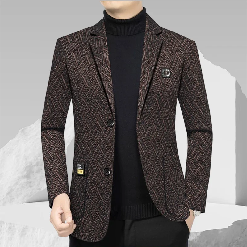 

High-quality men's large-sized business casual suits, single suits, fashionable slim-fit suit jackets, plus-size and padded suit