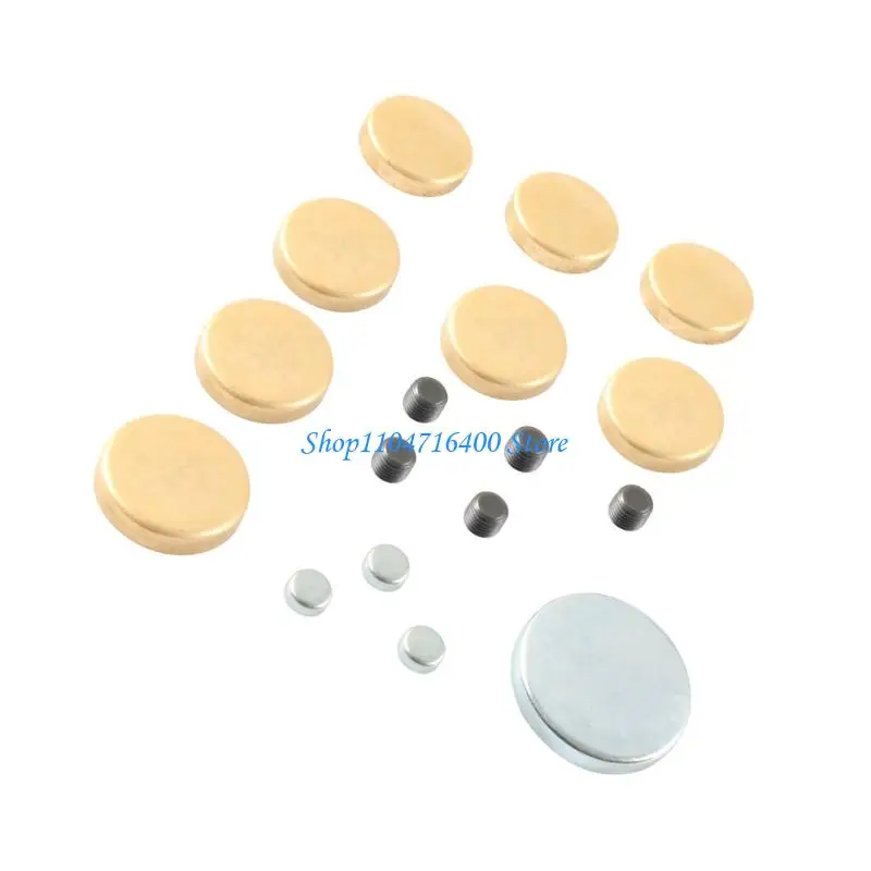 

y1gd 8PCS Brass Freeze Plugs Set Corrosion Proof Replacement Parts Suitable for 1957-1997 283ci 305ci 327ci 350ci MPE-100BR