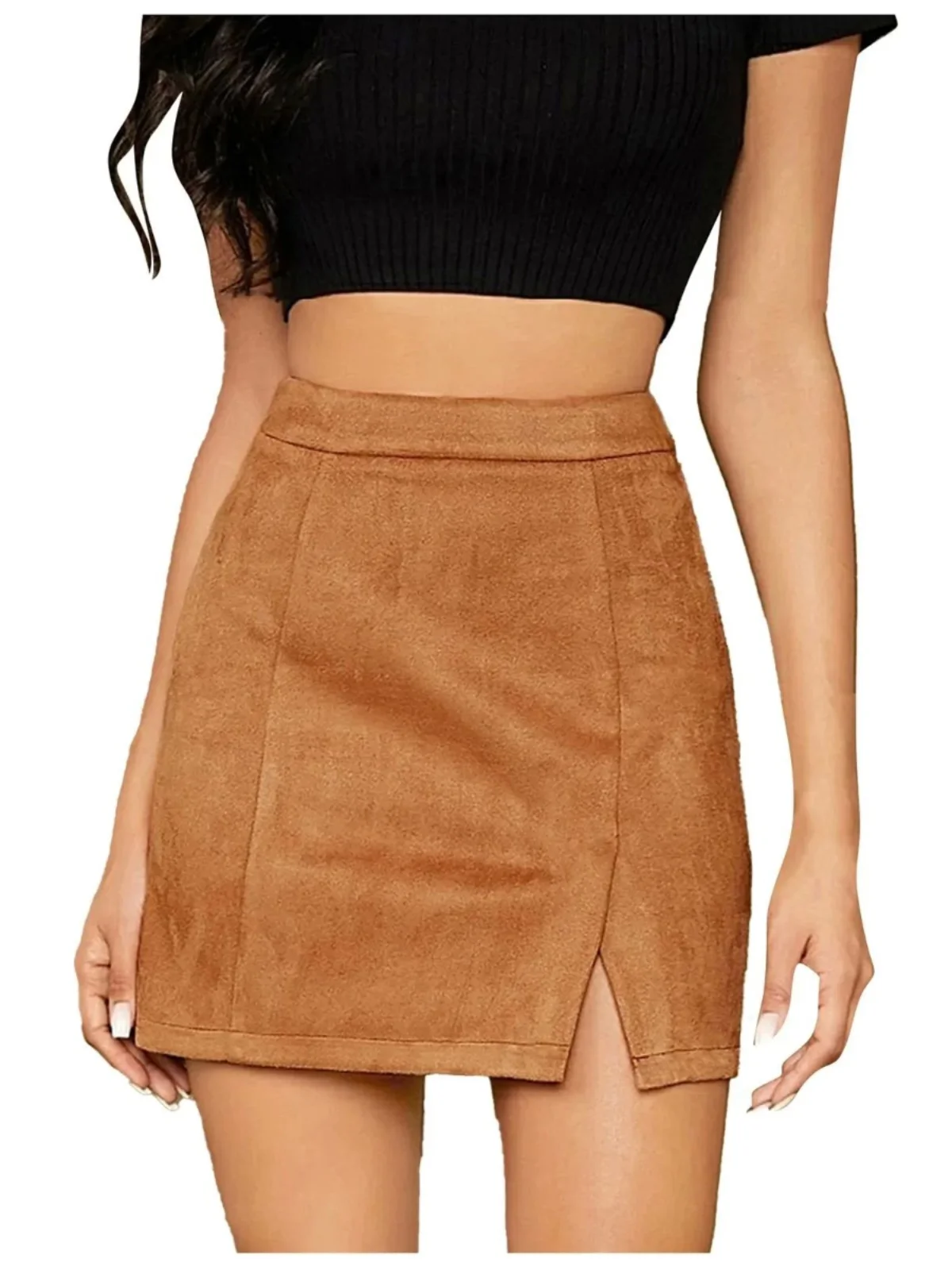 ハイウエスト カラー レディース スカート ストリート スタイル ボディコン スカート 無地 ヒップスカート 若い女性向け