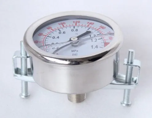 Pressure gauge, special pressure gauge for water treatment, all stainless steel pressure gauge