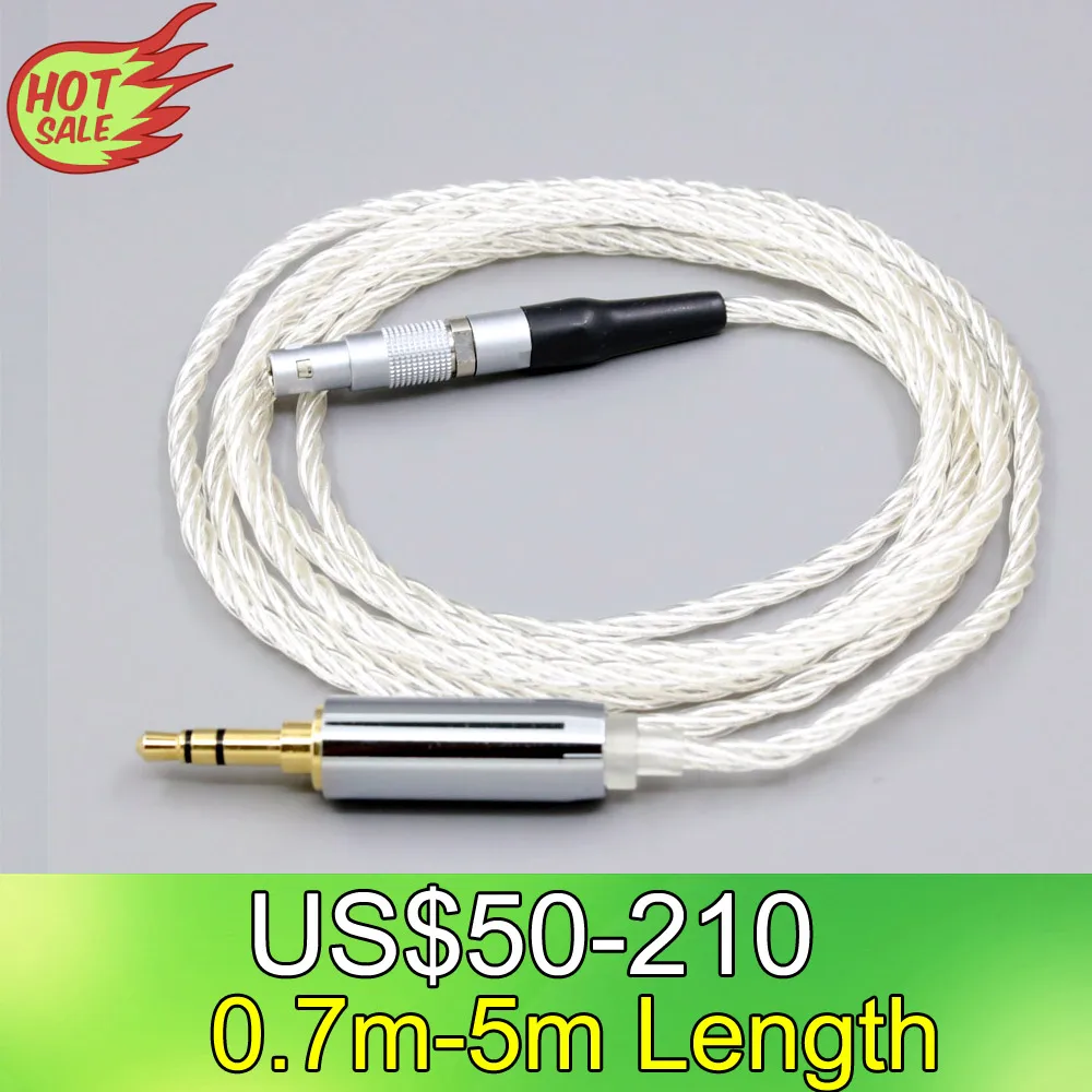 

LN008408 4 Core 99% 7n Pure Silver Palladium Earphone Cable For AKG K812 K872 Reference Headphone