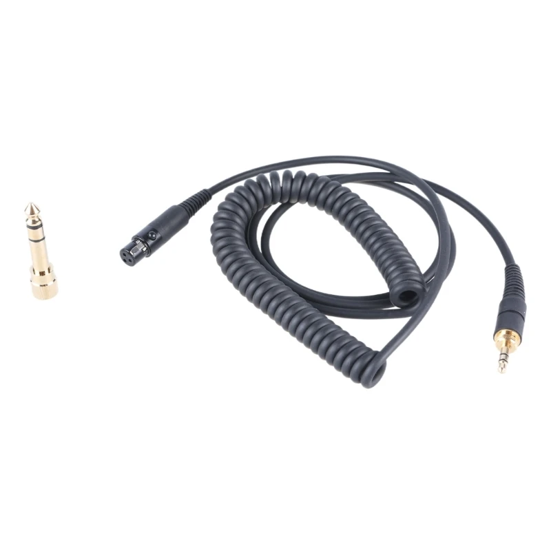 Professional Coiled Headphone Cable for Q701/K712/K702/K240/K240 MKII/K141/K171 Headphones Cable With 6.35mm Adapter