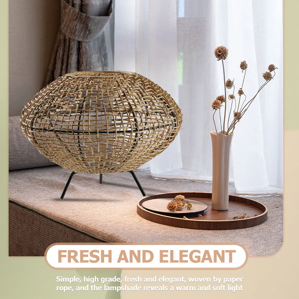 

Маленький абажур в форме фонаря, бумажный плетеный чехол для настольной лампы в гостиную, кабинет, напольной лампы, сменные светильники и аксессуары