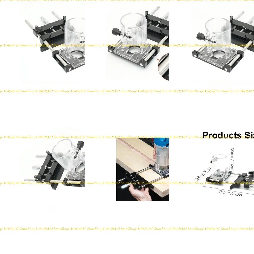 

Q2Q4 Router Slotting Locator 2 in 1 Slotted Base Fastening Bracket Handheld Edges Trimmer Milling Cutting Woodworking