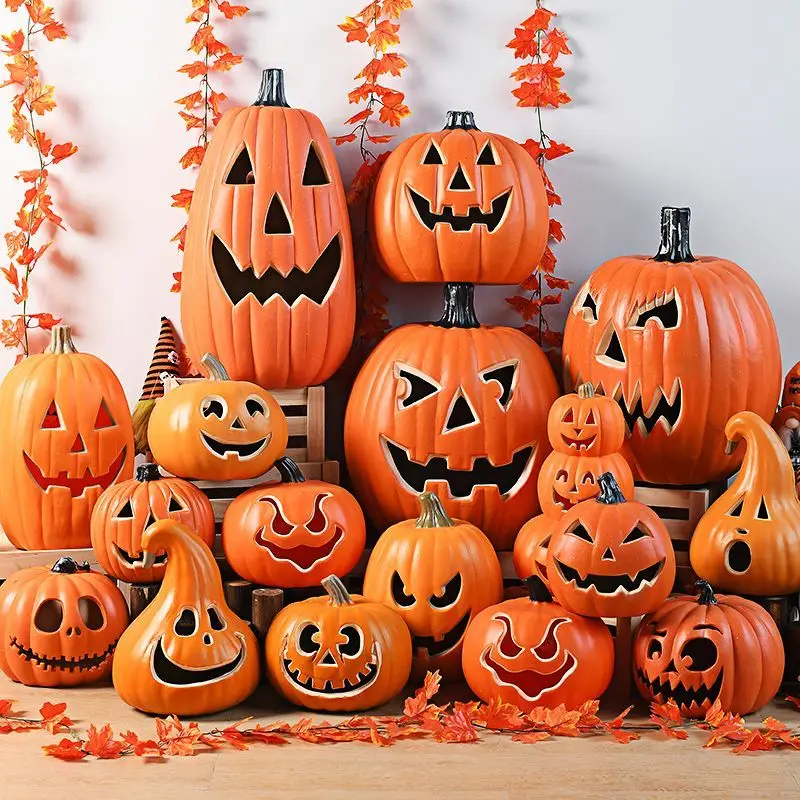 Halloween Jack-o '-lantern Decoration Mall Theme Decoration Luminous Piling Door Outdoor Scene Layout Atmosphere Prop Furniture