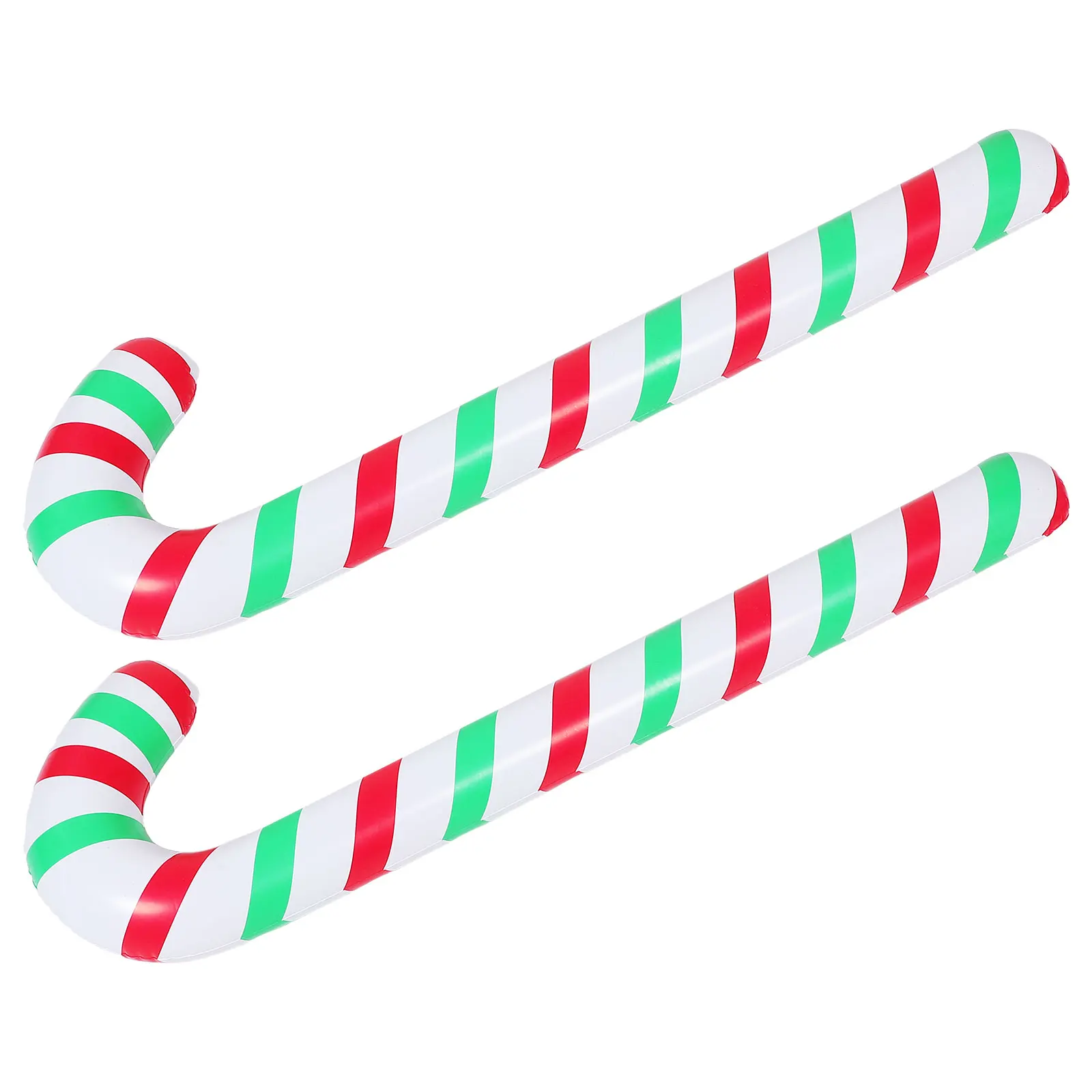 

2 Pcs Decorate Inflatable Crutches Candy Xmas Party Supplies Pvc Giant Cane Stick Christmas