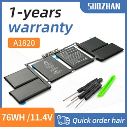 SUOZHAN 76WH A1820 Laptop Battery For APPLE MACBOOK PRO 15
