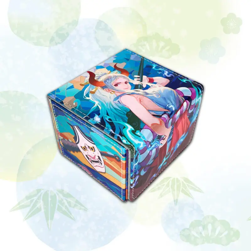 One Piece Yamato OPCG PTCG DTCG bricolage boîte à cartes en cuir de grande capacité épaissi Anime jeu Collection boîte de rangement de cartes