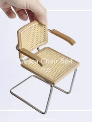 1:6 Doll House Mini Model Furniture Accessories Solid Wood Metal Chair Bjd Ob11 Blyth Soldier Lol Dollhouse Scene Shooting Props
