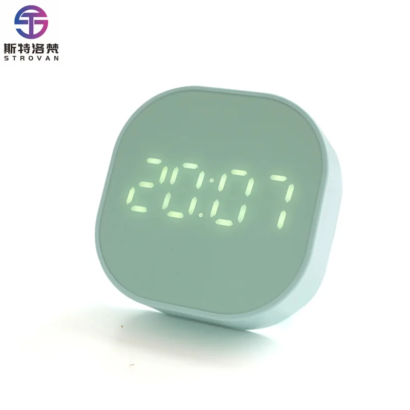 

Small square Alarm Clock Simple Night Light Mute Electronic Bedside Student Mini Led Multifunctional Digital Clock Light Gifts