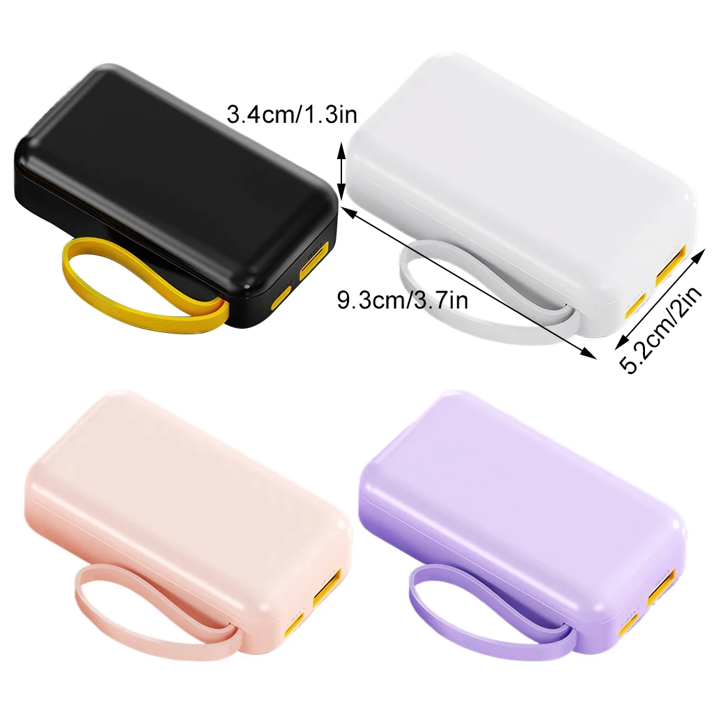 22.5W 10000mah Power Bank Cases Battery Storage Box Night Light type-C USB Charge DIY Shell for iPhone Xiaomi 21700 Battery Box