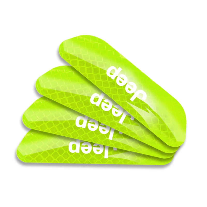 4PCS/set Car Reflective Strips Warning Stickers Badge For Jeep Gladiator Grand Cherokee Compass Accessory Renegade Wrangler JL