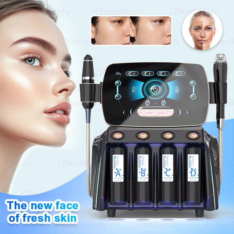 2 in 1 Bubble Feishuttle Non-invasive Water Light Beauty Machine 360° Vacuum Spiral High Pressure for All Skin Types