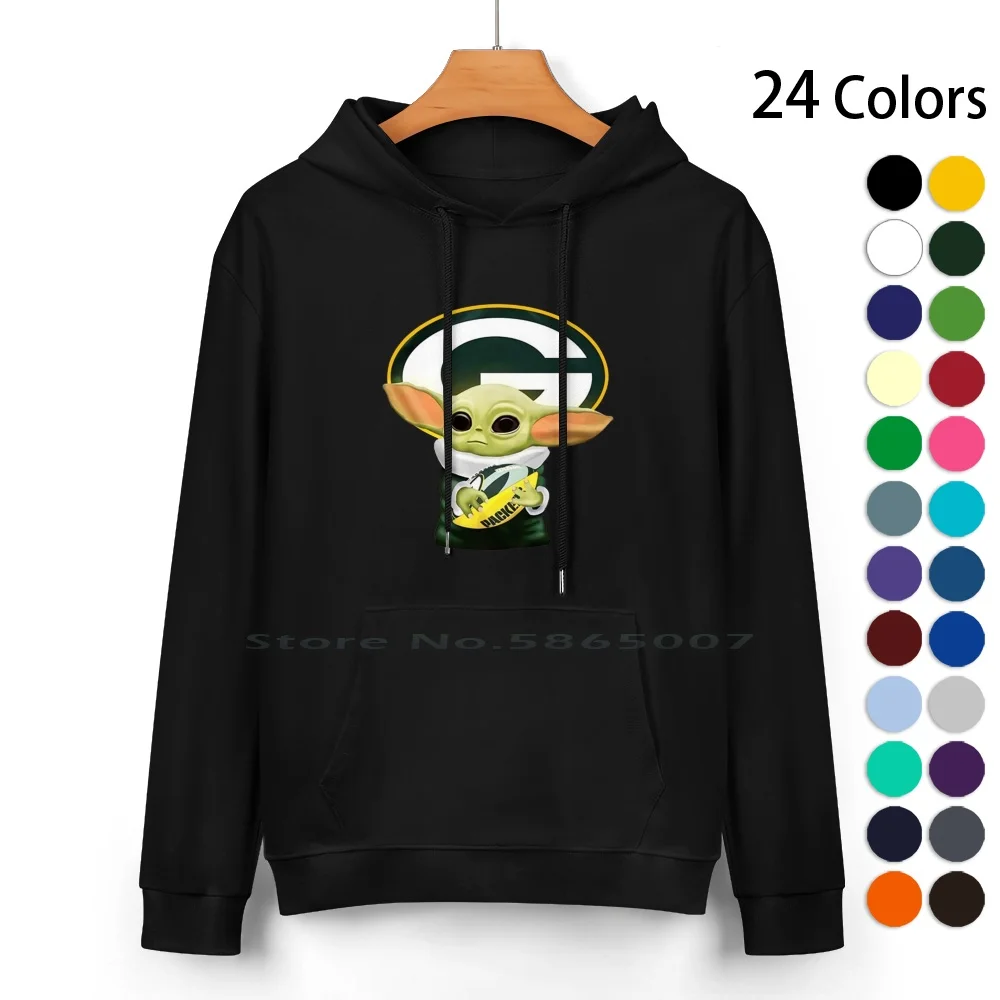 B?b? Y?d? Hug Green Bay Packer Pure Cotton Hoodie Sweater 24 Colors B?b? Y?d? Hug Green Bay Packer 100% Cotton Hooded