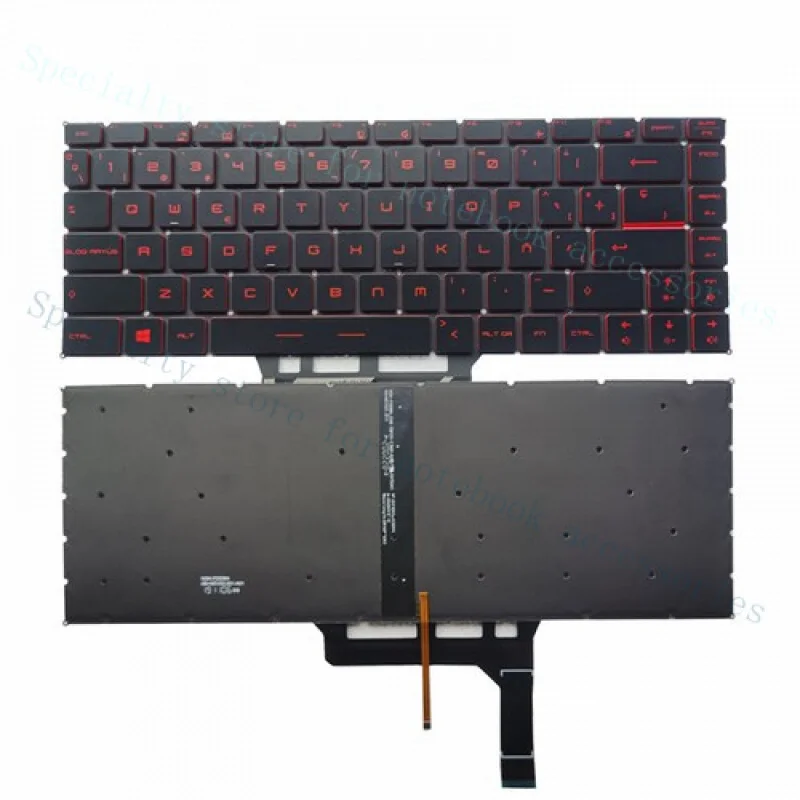 

A++Новая испанская клавиатура для MSI GF63 8RC 8RD MS-16R1 MS-16R4 GF65 MS-16W1 Красный