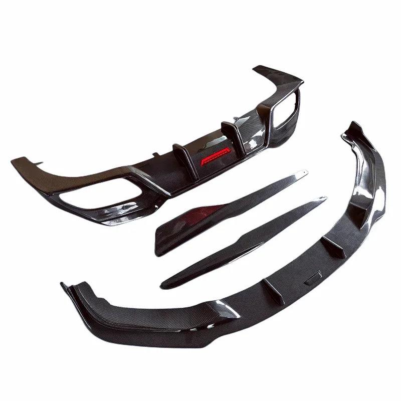 TK style carbon fiber front bumper lip side skirts rear diffuser rear spoiler body kit for 8-series 840i G14 G15 G16