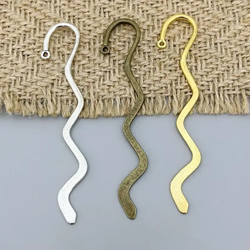 Wave Bookmark Retro Alloy Decorative Holder Clip Page Marker for School Office Reading Gift Accessories