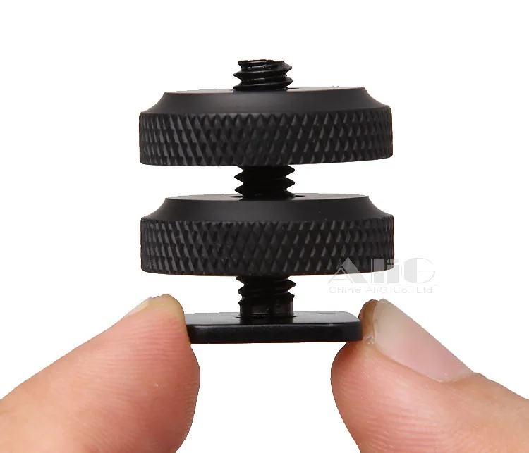 Adaptateur de sabot flash pour appareil photo, trépied à vis haut et bas, double verrouillage 1/4, flash de studio photo, accessoires de support d'éclairage