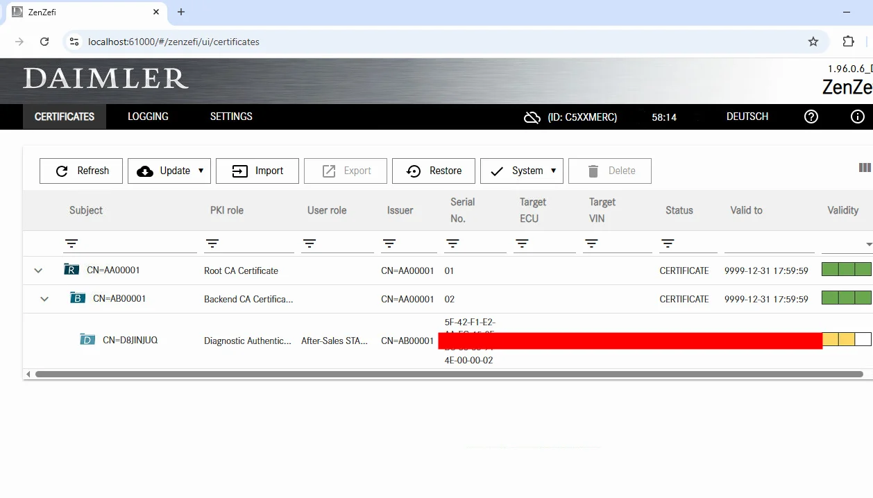 Xentry CERTIFICATE License W223 W206 W213 W216 W176 Install Certificate for MB Sd Connect 4/c5/c6 After Sales STANDARD  ZenZefi