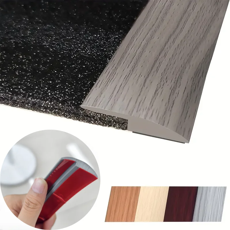 

1 шт. 1 м/39,37 дюйма самоклеящаяся переходная полоса для пола, гибкая окантовка с текстурой древесины для ковров, ламината и пола, порога