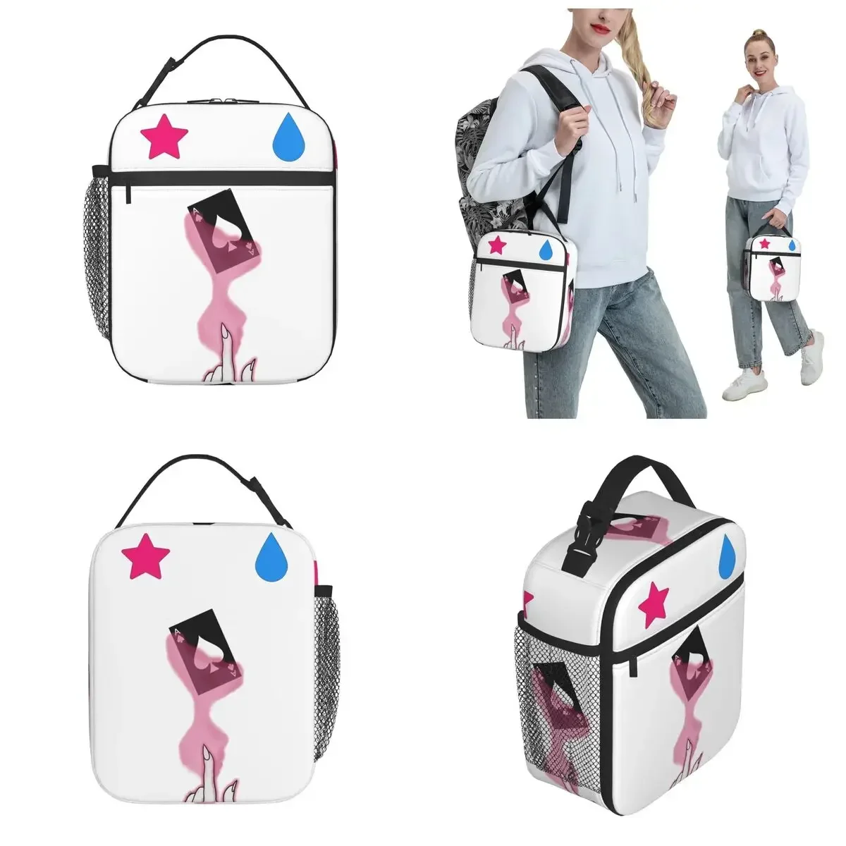 Hisoka Morow Insulated Lunch Tote Bag Anime Hunter X Hunter Lunch Container Portable Thermal Cooler Lunch Box School