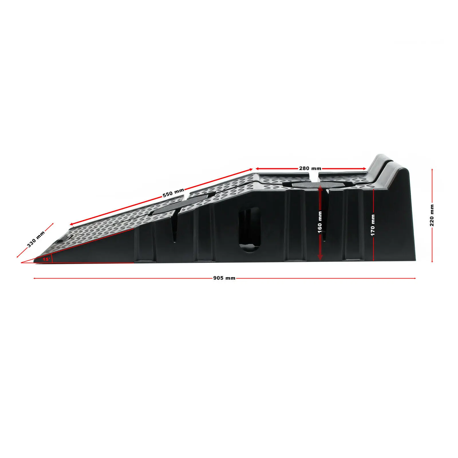 1 Paar schwarz 2500kg tragbare Hochleistungs-Auto rampen 900mm lange rutsch feste Arbeits rampe Auto Ölwechsel Reparatur Wartung Lift Werkzeug