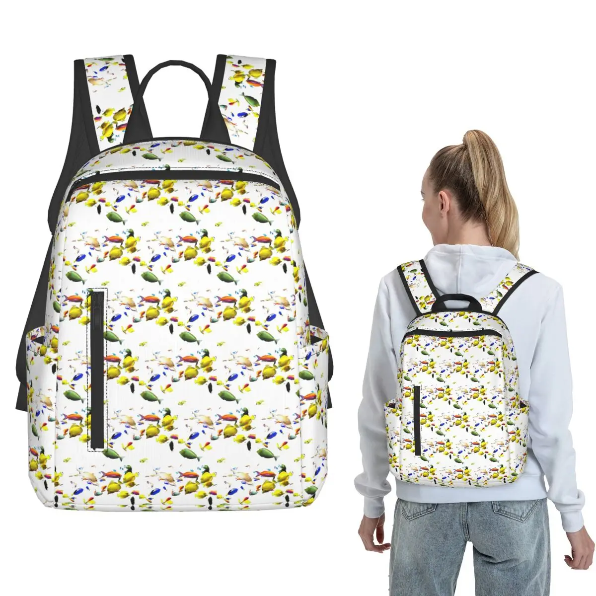 

Aquatic Backpack Large Capacity Kids BookBag School Bag Shoulder Bags for Men Women