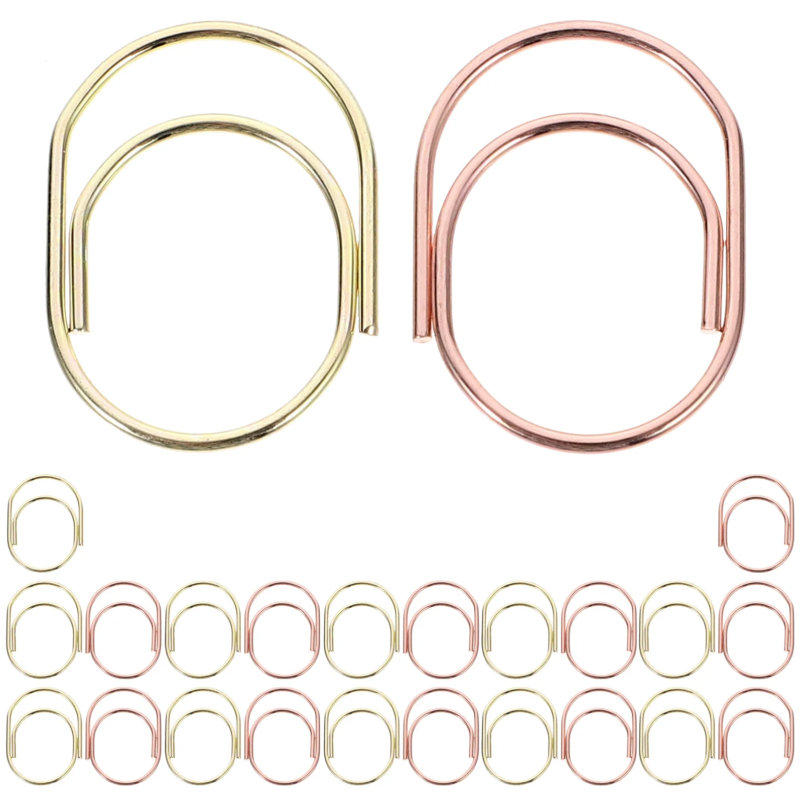 24 Pcs Unique Metal Fat Paper Clip Student Child Office Supplies Small Paperclips