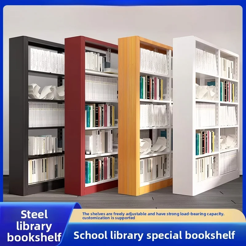 Durable library furniture supplies, classic library shelves, open shelf display cases