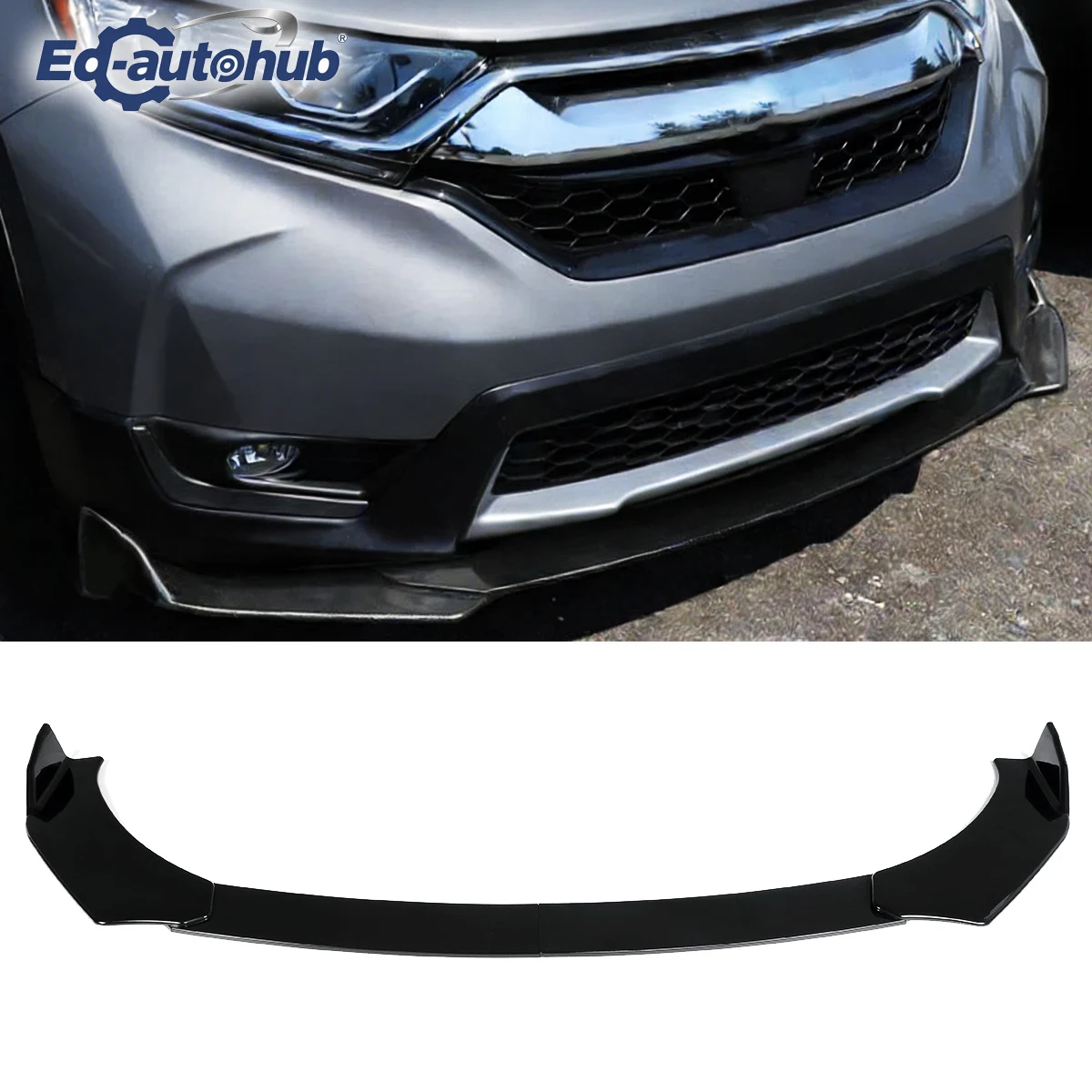

For Honda CR-V 2017-2022 Front Bumper Lip Splitter Spoiler Gloss Black Styling Automobile Accessory for Enhanced Vehicle Look