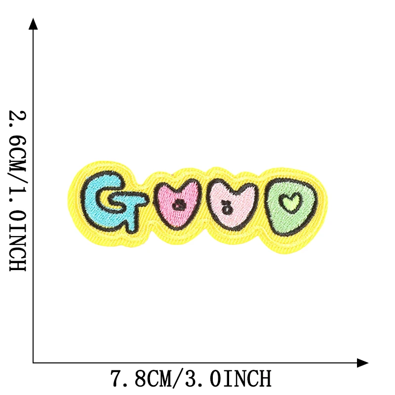 Brief niedlichen kleinen Eisen auf Patches für Kleidung gestickte Aufkleber Naszywka DIY Thermo kleber Kinder Baby Stoff Nähen Parches – Detail 6