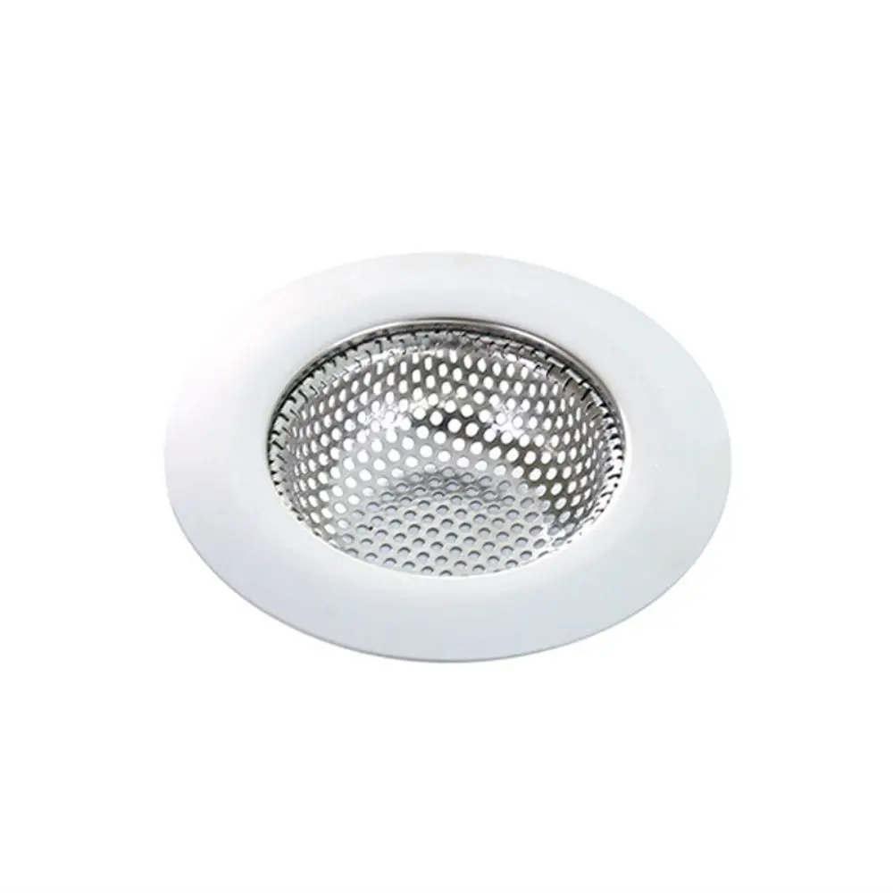 Flume Filter Hat Shape Mesh Sink Strainer Filter Mesh Fine Rough Hole Stainless Steel Sink Strainer Anti-clogging Kitchen