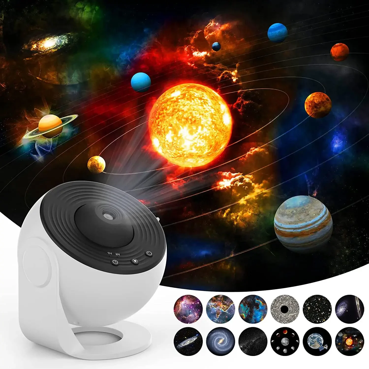 12 Square Projected Area  Earth Instrument Galaxy Projection Lamp HD Starry Bedroom Star Light Ambience Light Small Night Lamp